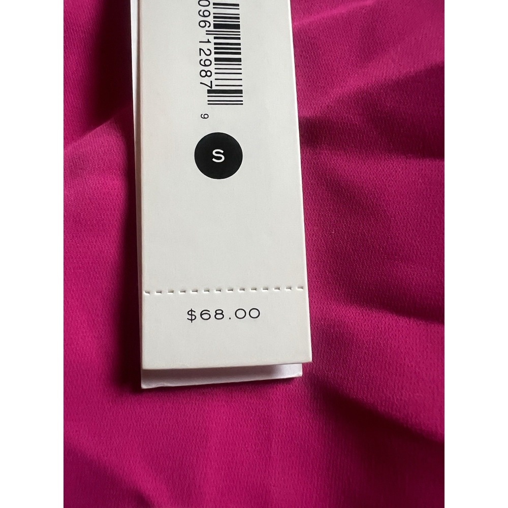 Aqua Womens Ruffled V Neck Blouse Hot Pink Small Bloomingdale's Exclusive‎ NWT - Picture 9 of 9